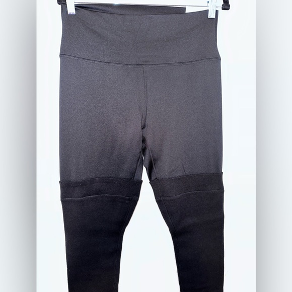 Aerie Hi-Rise Black Leggings XL | Sweater Knit Bottom | Lounge Stretch Comfy Fit - Picture 5 of 8